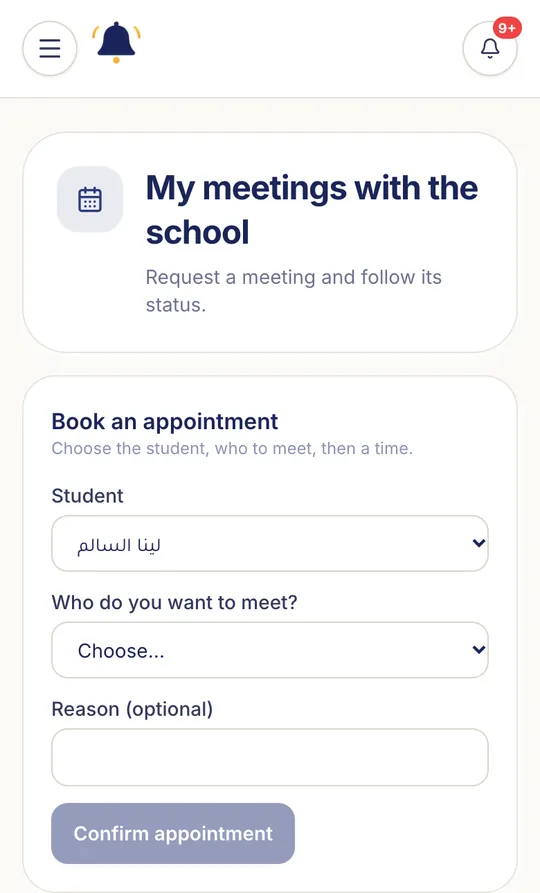 Booking a meeting